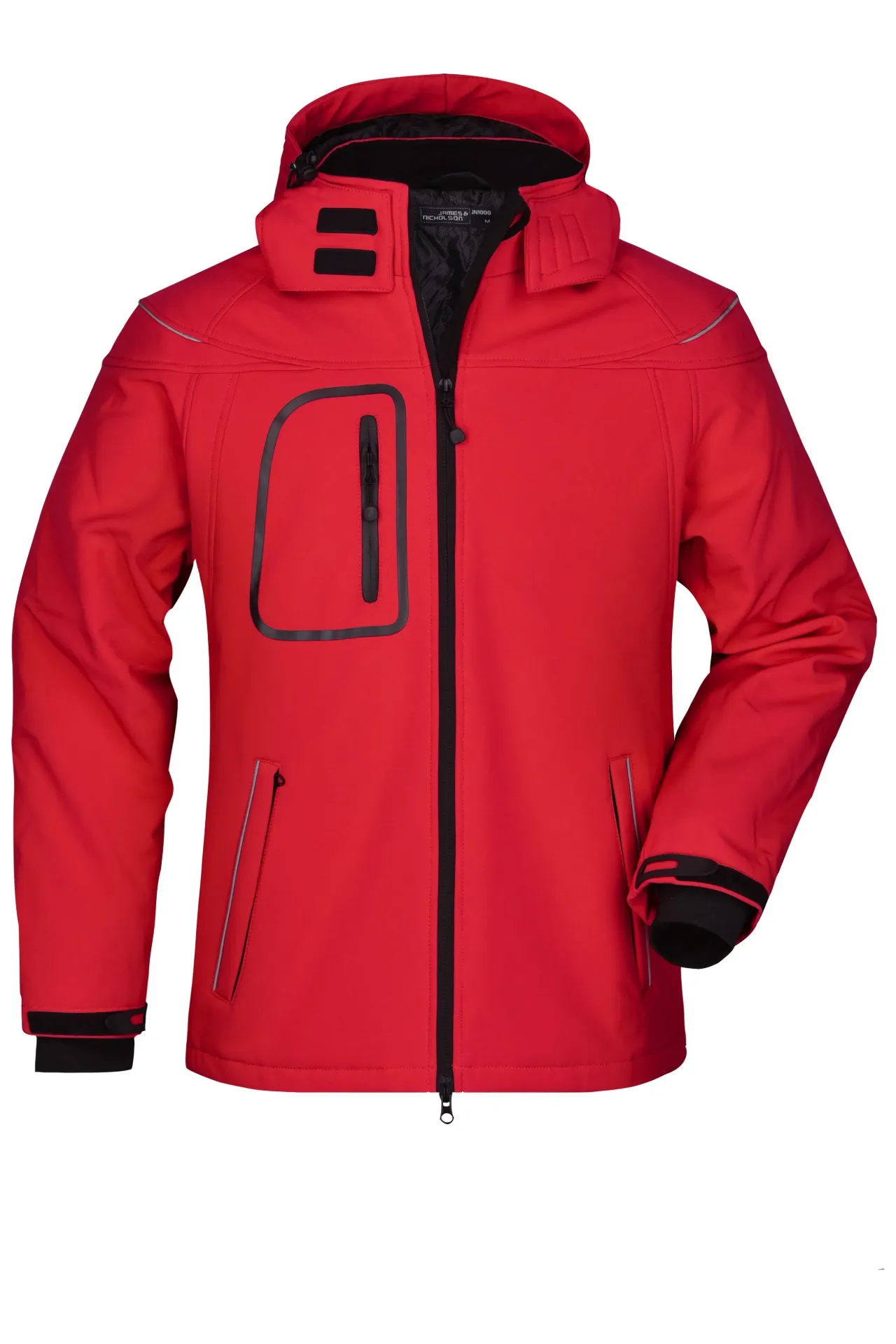 Ladies' Winter Softshell Jacket (Schwarz, XS, Druck ≤10x10 cm)