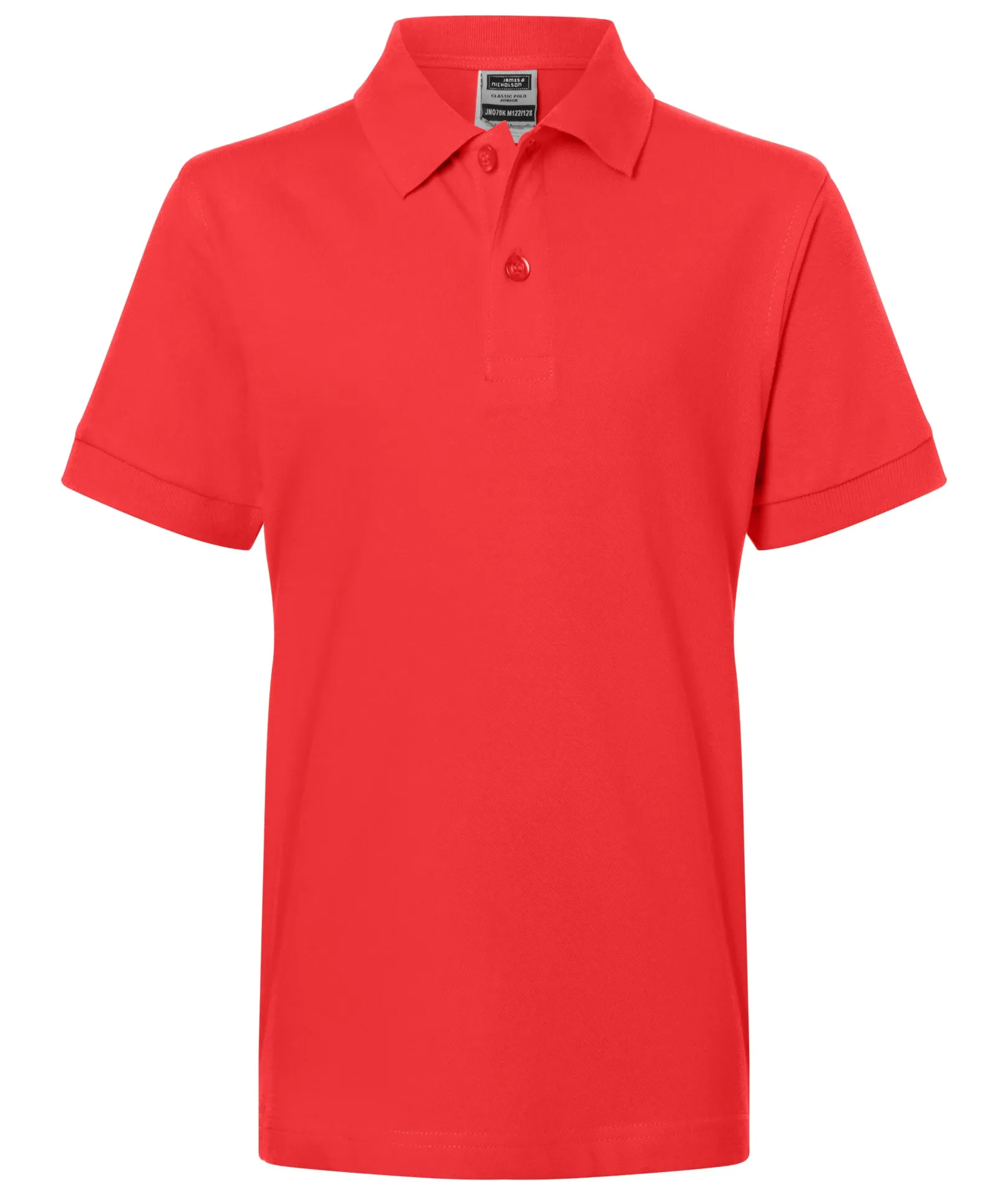 Classic Polo Junior (Schwarz, XS, Druck ≤10x10 cm)